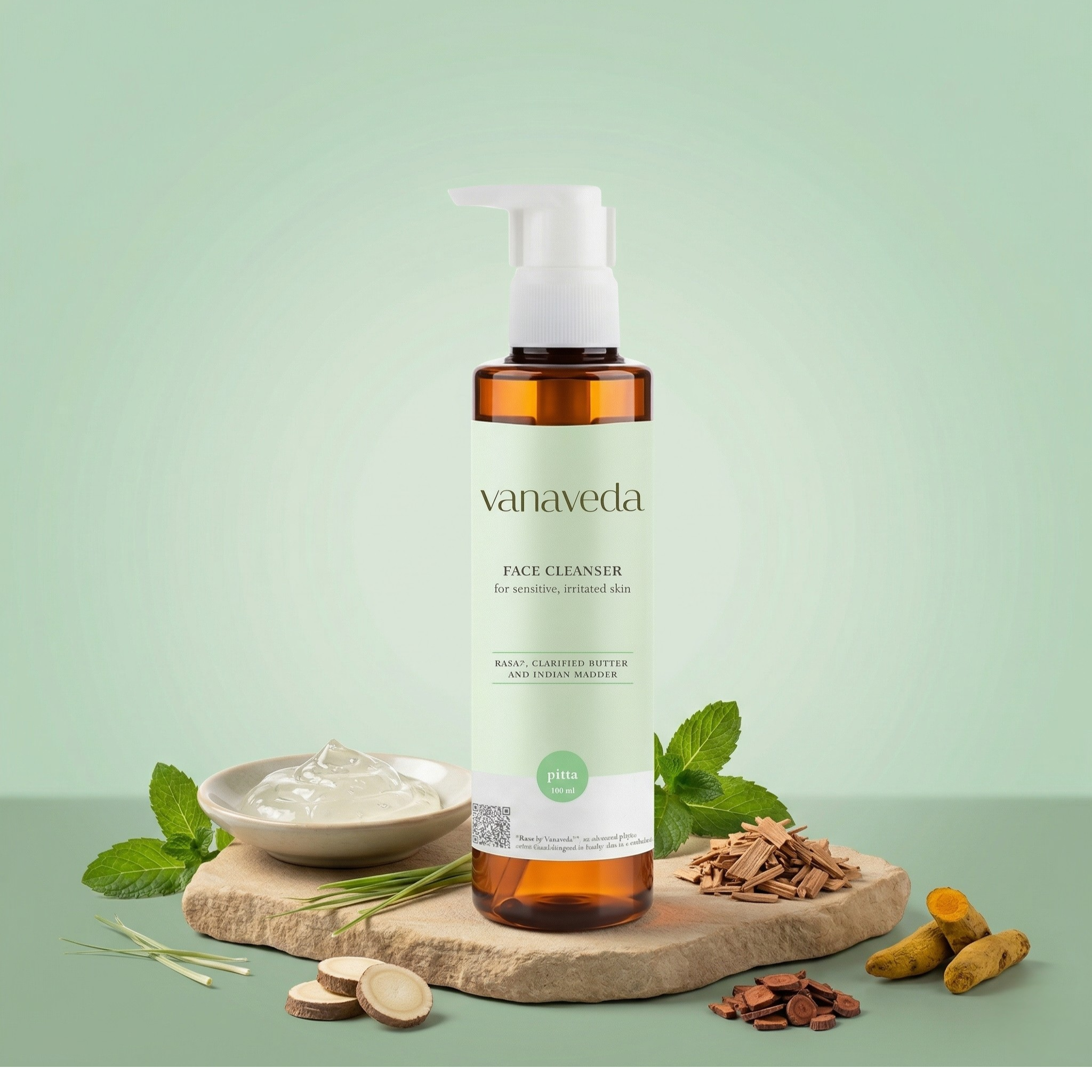 Face Cleanser Pitta | Gentle Ayurvedic Gel Face Wash for Sensitive Skin ...